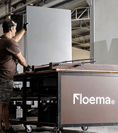A craftsperson working in the Floema workshop